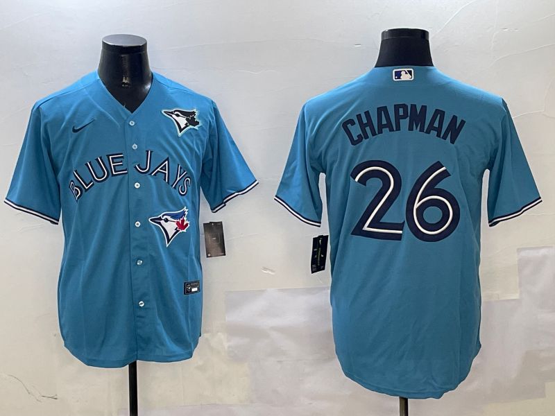 Men Toronto Blue Jays #26 Chapman Light Blue White Game 2025 Nike MLB Jersey style 3->toronto blue jays->MLB Jersey